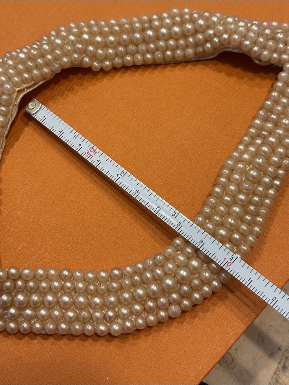Pearl Beaded Collar Necklace - vintage - Picture 4 of 4